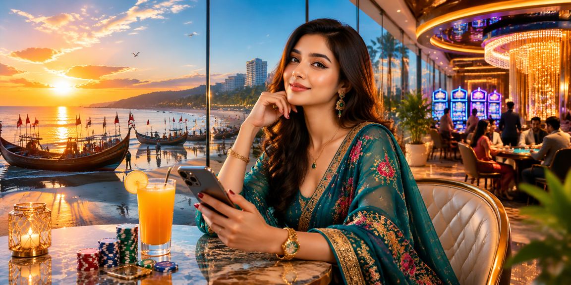 কক্সবাজারে মোবাইলে ক্যাসিনো গেমিং উপভোগরত ব্যক্তি